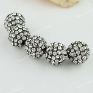 50X CLEAR CRYSTAL DISCO BALL SPACER LOOSE BEADS FINDINGS WHOLESALE LOTS 10MM