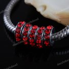 100X RED CRYSTAL SPACER CHARM LOOSE BEADS WHOLESALE JEWELRY DIY FINDINGS 8MM
