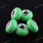5X LIGHT GREEN POLYMER CLAY BIG HOLE EUROPEAN CHARM BEADS FINDINGS FIT BRACELET