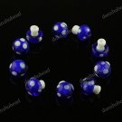 100X DEEP BLUE MUSHROOM LAMPWORK GLASS SPACER LOOSE BEADS FINDINGS WHOLESALE