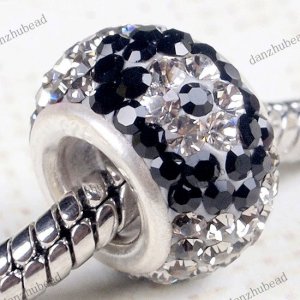 SMOKY FLOWER SWAROVSKI CRYSTAL AUTHENTIC 925 SILVER EUROPEAN CHARM BEAD