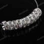 10X CLEAR CRYSTAL SILVER SPACER LOOSE BEADS DIY JEWELRY FINDINGS 8MM