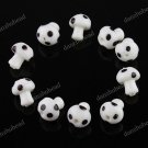 50X WHITE MUSHROOM LAMPWORK GLASS SPACER LOOSE BEADS JEWELRY FINDINGS WHOLESALE