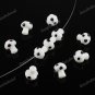 50X WHITE MUSHROOM LAMPWORK GLASS SPACER LOOSE BEADS JEWELRY FINDINGS WHOLESALE