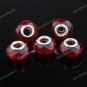 100X WHOLESALE RED FACETED CRYSTAL GLASS CHARM BEADS