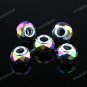 100X WHOLESALE COLORFUL FACETED CRYSTAL GLASS CHARMS
