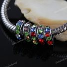 100X MULTICOLOR CRYSTAL SPACER CHARM LOOSE BEADS WHOLESALE JEWELRY FINDINGS 8MM