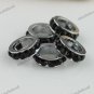 100X BLACK CRYSTAL SPACER CHARM LOOSE BEADS WHOLESALE JEWELRY DIY FINDINGS 8MM