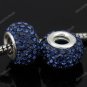 925 SILVER MIDNIGHTBLUE SWAROVSKI CRYSTAL EUROPEAN BEAD