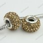 925 SILVER LIGHT GOLDEN SWAROVSKI CRYSTAL EUROPEAN BEAD