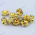 100X CLEAR CRYSTAL SPACER LOOSE BEADS FINDINGS WHOLESALE LOTS 6MM