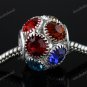 5X MULTICOLOR CRYSTAL SPACER ROUND LOOSE BEADS FINDINGS FIT BRACELET