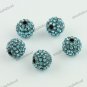 100X LAKE BLUE CRYSTAL DISCO BALL SPACER LOOSE BEADS WHOLESALE FINDINGS 10MM