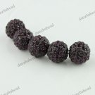 100X DEEP PURPLE CRYSTAL DISCO BALL SPACER LOOSE BEADS WHOLESALE FINDINGS 10MM