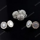 50X CLEAR CRYSTAL 18KGP MAGNETIC ROUND BALL CLASP FINDINGS WHOLESALE 12MM
