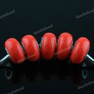200X WHOLESALE NACARAT POLYMER CLAY EUROPEAN BIG HOLE CHARM BEADS FINDING