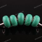 200X WHOLESALE GREEN POLYMER CLAY EUROPEAN CHARM BEADS FINDINGS FIT BRACELET