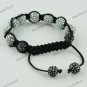 ADJUSTABLE MACRAME COLORFUL CRYSTAL DISCO BALL FASHIONABLE EUROPEAN BRACELET