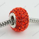 TRUE 925 SILVER NACARAT SWAROVSKI CRYSTAL EUROPEAN BEAD