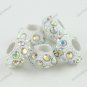 100X CLEAR AB CRYSTAL RESIN EUROPEAN CHARM BEADS FINDINGS WHOLESALE LOTS