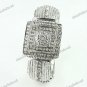 CLEAR CRYSTAL SILVER FASHION CHARM BRACELET BANGLE 1PC