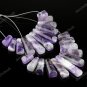 11PCS AMETHYST GEMSTONE STICK  FASHION  PENDANT BEADS SET