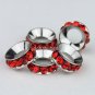 5PCS RED CRYSTAL SPACER FINDINGS 5MM HOLE CHARM BEADS