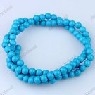 4MM BLUE TURQUOISE HOWLITE ROUND BALL LOOSE BEADS FINDINGS