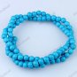 4MM BLUE TURQUOISE HOWLITE ROUND BALL LOOSE BEADS FINDINGS