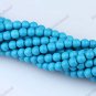 4MM BLUE TURQUOISE HOWLITE ROUND BALL LOOSE BEADS FINDINGS