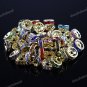 100X WHOLESALE LOT MIX CRYSTAL GOLDEN SPACER BEADS 10MM