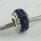 925 SILVER MIDNIGHTBLUE AREA SWAROVSKI CRYSTAL CHARM
