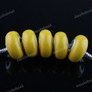50X GOLDEN POLYMER CLAY EUROPEAN BIG HOLE BEADS FINDINGS WHOLESALE LOTS