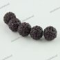 10X DEEP PURPLE CRYSTAL DISCO BALL SPACER LOOSE BEADS FINDINGS 10MM