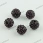 10X DEEP PURPLE CRYSTAL DISCO BALL SPACER LOOSE BEADS FINDINGS 10MM