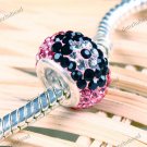 ROSE & FLOWER SWAROVSKI CRYSTAL AUTHENTIC 925 SILVER EUROPEAN CHARM BEAD