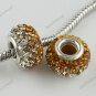 MIXED SWAROVSKI CRYSTAL 925 STERLING SILVER EUROPEAN CHARM BEAD