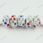 50X MULTICOLOR CRYSTAL RESIN EUROPEAN CHARM BEADS FINDINGS WHOLESALE LOT