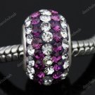 TRUE 925 SILVER DEEP PURPLE SWAROVSKI CRYSTAL LINE BEAD