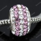 TRUE SILVER LIGHT PURPLE SWAROVSKI CRYSTAL LINE BEAD