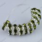 50X OLIVE CRYSTAL SILVER SPACER LOOSE BEADS FINDINGS WHOLESALE LOTS 6MM