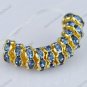 50X LIGHT BLUE CRYSTAL SPACER LOOSE BEADS FINDINGS WHOLESALE LOTS 6MM