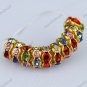 50X MULTICOLOR CRYSTAL SPACER LOOSE BEADS FINDINGS WHOLESALE LOTS 6MM