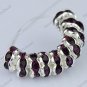 100X DEEP PURPLE CRYSTAL SILVER SPACER LOOSE BEADS FINDINGS WHOLESALE LOTS 6MM