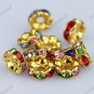 100X MULTICOLOR CRYSTAL SPACER LOOSE BEADS FINDINGS WHOLESALE LOTS 6MM