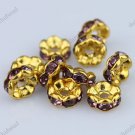 100X LIGHT PURPLE CRYSTAL SPACER LOOSE BEADS FINDINGS WHOLESALE LOTS 6MM