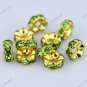 100X LIGHT GREEN CRYSTAL SPACER LOOSE BEADS FINDINGS WHOLESALE LOTS 6MM
