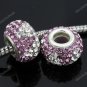 925 SILVER LIGHT PURPLE SWAROVSKI CRYSTAL TRIANGLE BEAD