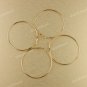 50 PAIRS GOLD HOOK CIRCLE FASHION HOOP CHARM EARRINGS FINDINGS 60MM WHOLESALE