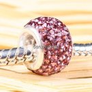 925 SILVER LIGHT PURPLE SWAROVSKI CRYSTAL BIG HOLE BEAD